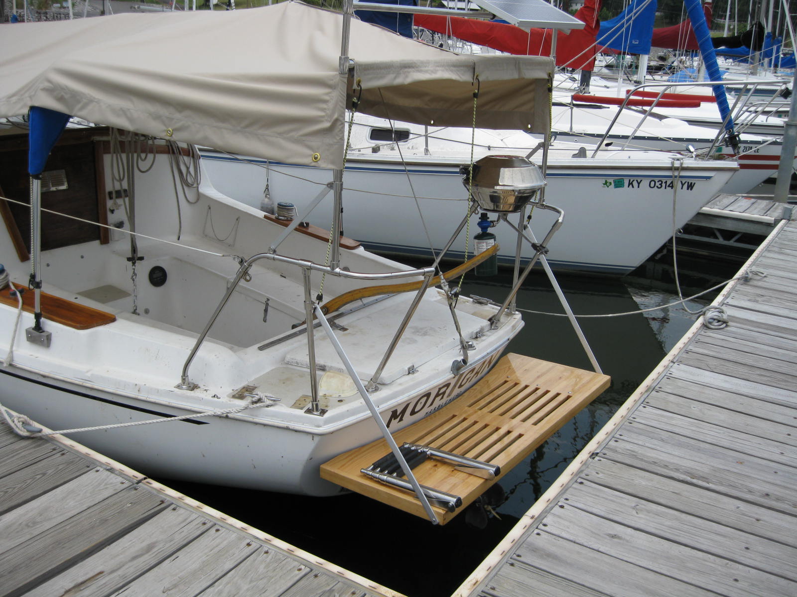 Sailboat swim platform, must have on a liveaboard
