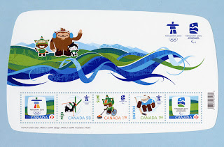 Vancouver 2010 Winter Games Mascots and Emblems Stamps