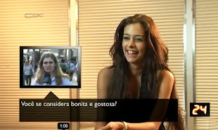 Estas respondo, estas no: Larissa Riquelme en la TV brasileña