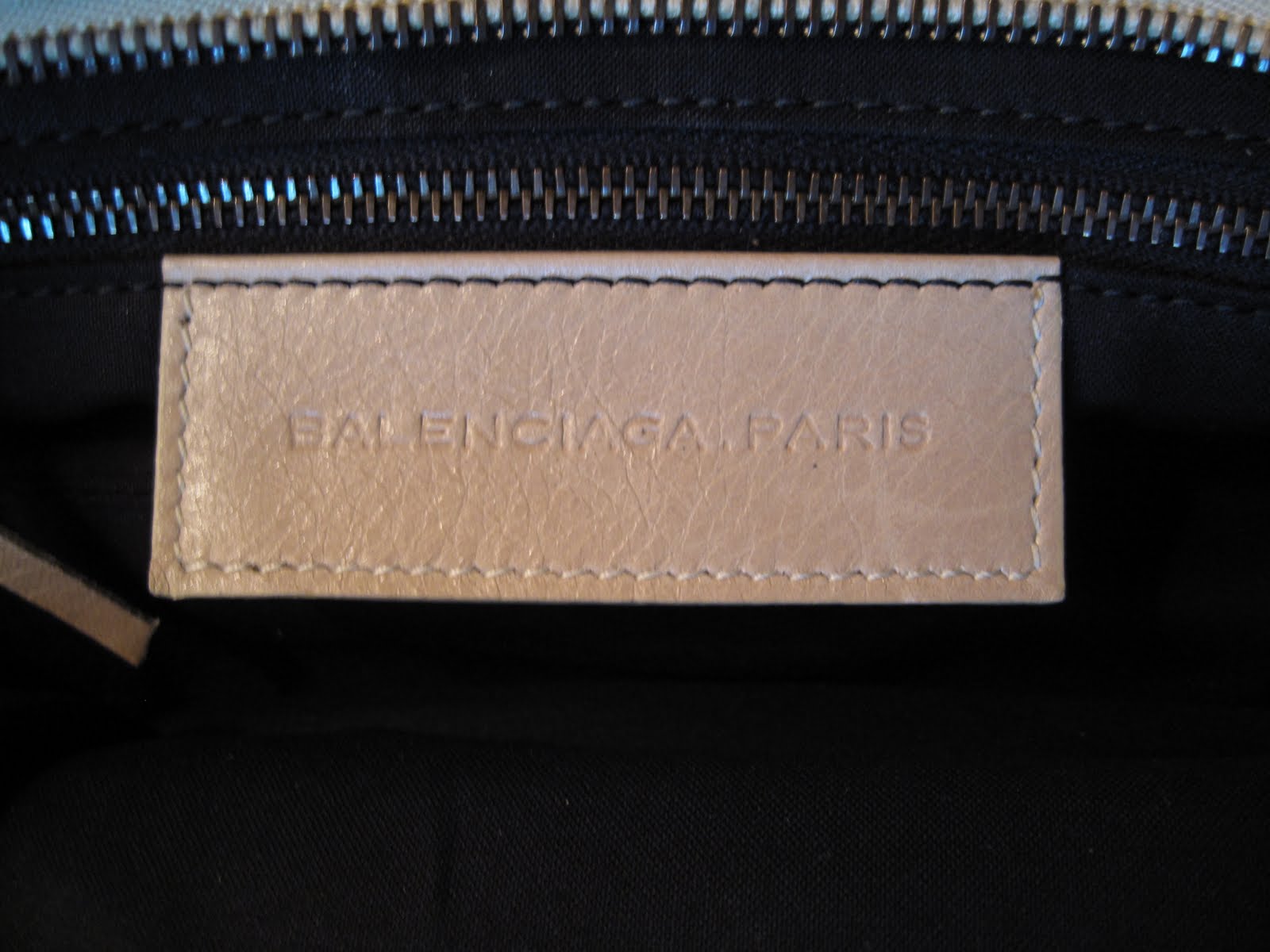 balenciaga leather tag