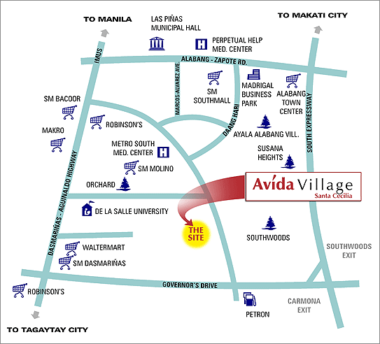Location Map (Excellent Location 30 Mins to Alabang! via Daang Hari) - Location Location Location!
