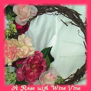 Ebay Wreaths - Rose Wine B