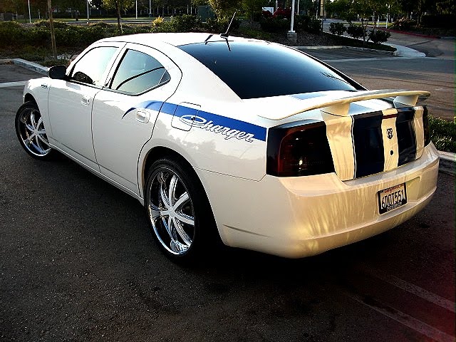 blue racing stripes