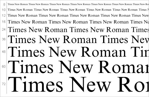 Fonts Times New Roman