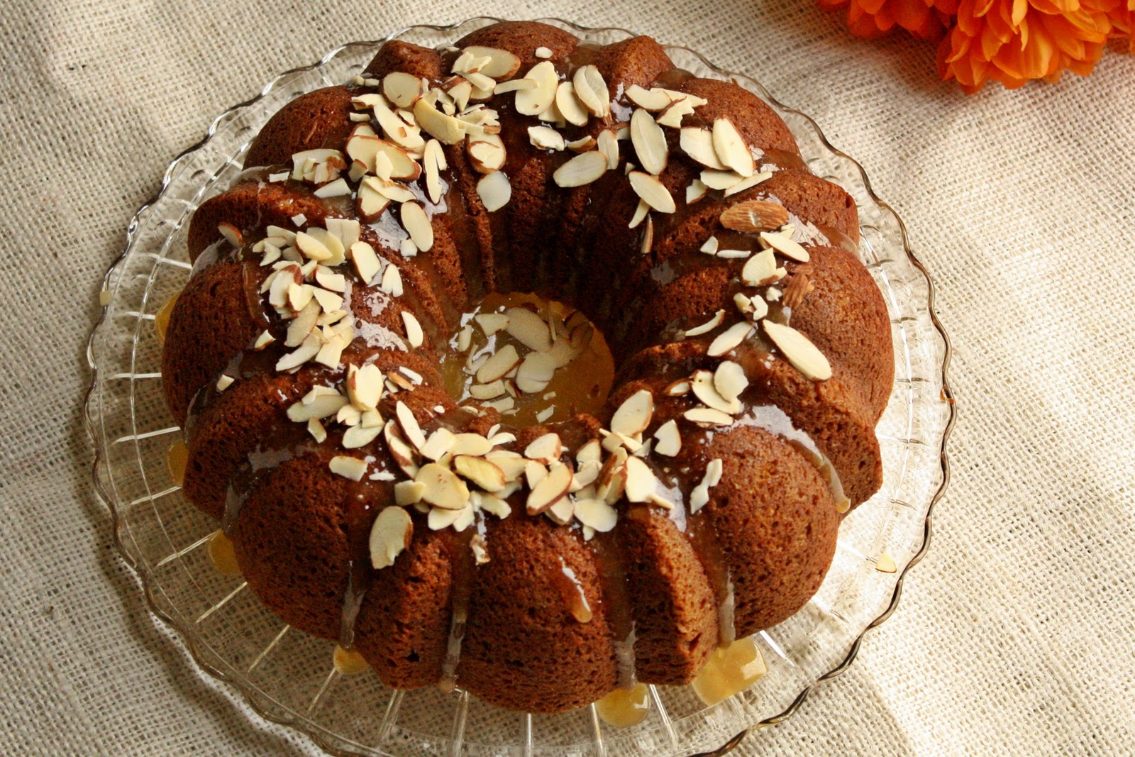 Versatile Vegetarian Kitchen Eggless Almond Date Cake