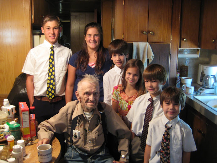 Kids with Grandpa Bedford