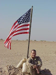 Me with Old Glory in Iraq