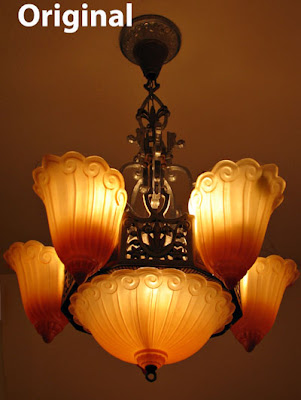 art166 amber chandelier digital art photo-manipulation