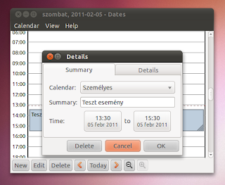 Szervező Ubuntu dates