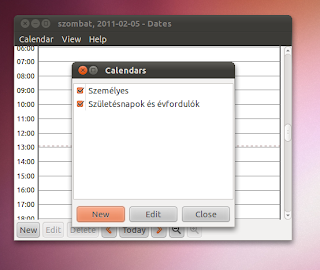 Dazes Naptár Ubuntu