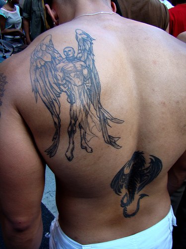 Back Angel Wings Tattoo