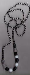 black+white beaded necklace