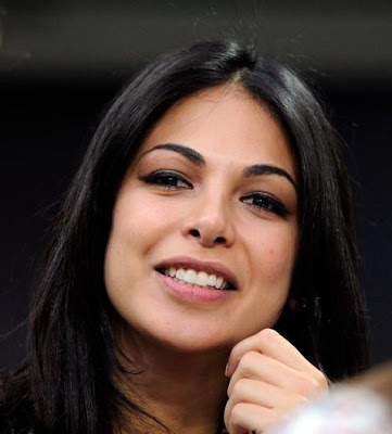 Actress Moran Atias, AC Milan and Juventus Match