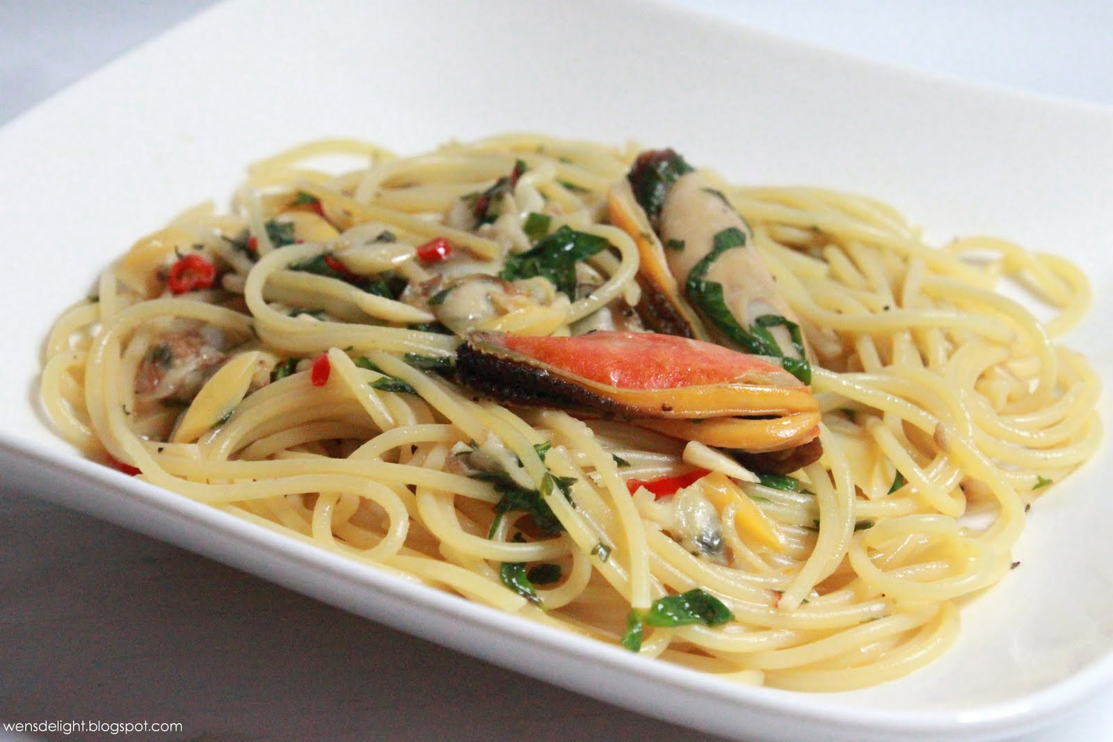 Aglio e Olio with mussel Recipe mawin777