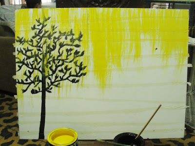 diy art, diy artwork, yellow art, switcheroom