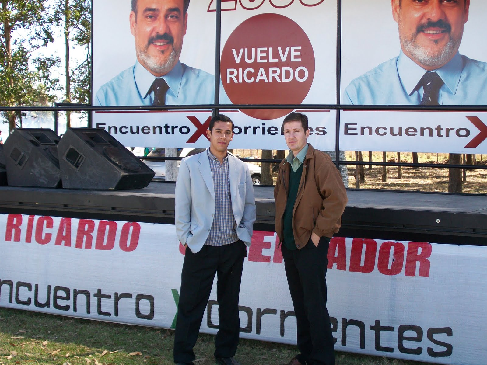 Los candidatos del ARI. el Dr: Mazzuchini Y el Director de prensa Ramón Gomez