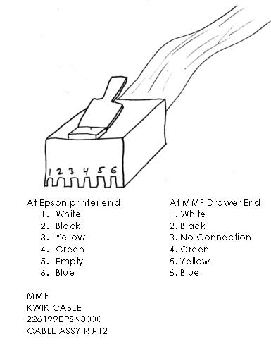 A Charolia Kwik Cable Mmf Printer Driven Cash Drawer Cable For Epson