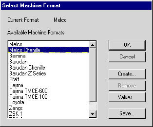 Modifying standard machine formats