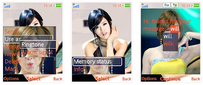 人氣車模黃美姬SonyEricsson手機主題for Elm/Hazel/Yari/W20﹝240x320﹞
