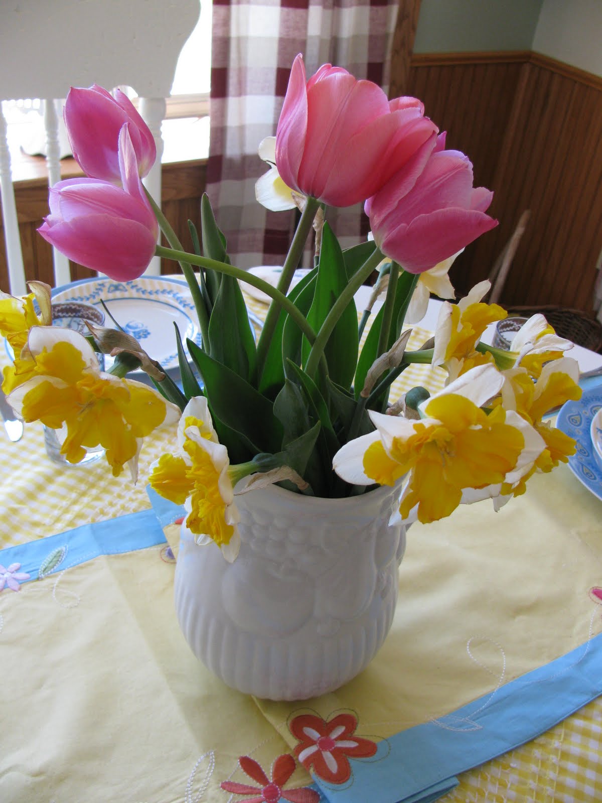 Tulips And Daffodils Together