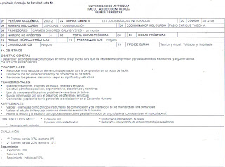 LENGUAJE Y COMUNICACIÓN UNIVERSIDAD DE ANTIOQUIA: 2007-11-11
