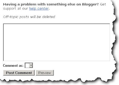 Blogger Comments Error