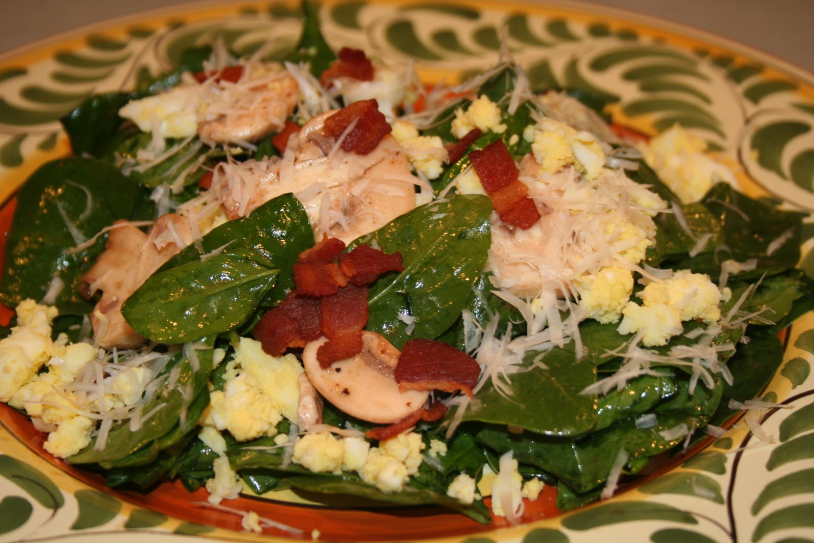 COOK WITH SUSAN Spinach Salad with Warm Bacon Dressing
