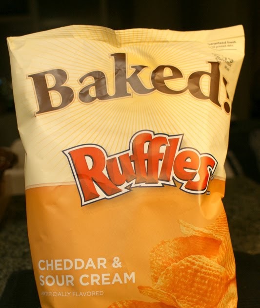 Snack Overload! Baked Ruffles Cheddar and Sour Cream!
