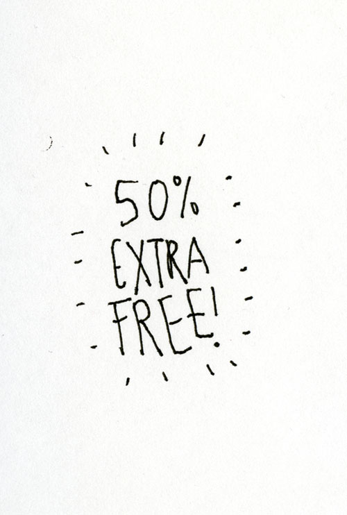 50% extra free