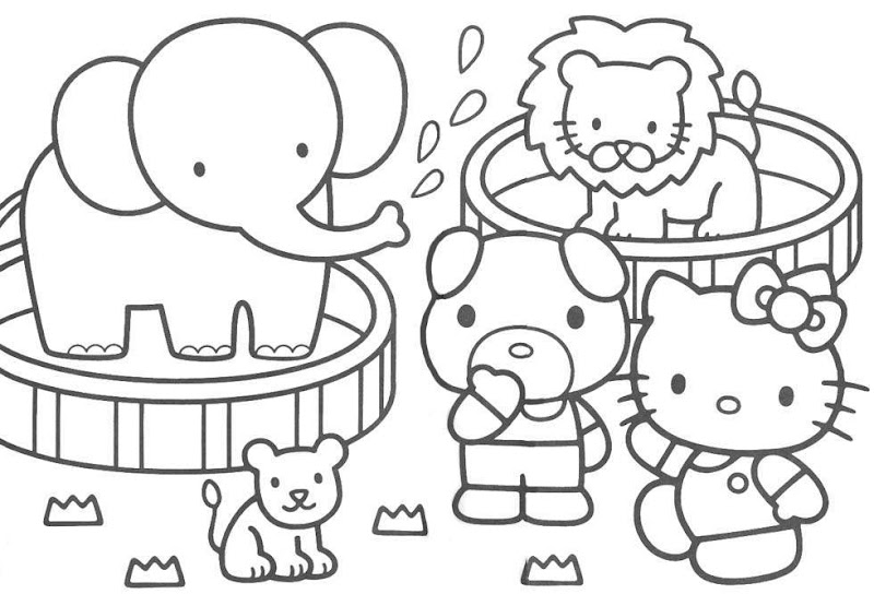 Label: Hello kitty coloring pages title=
