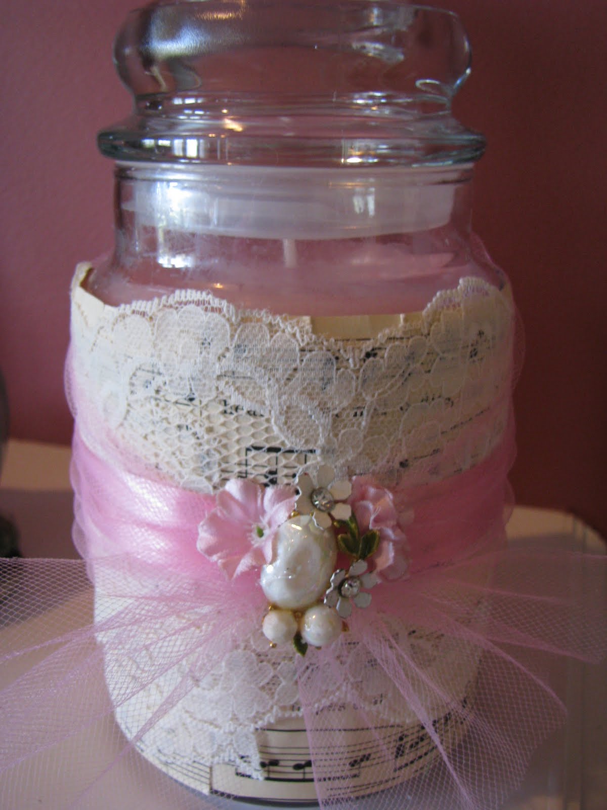 Musings from Kim K.: Give-away with a twist! Shabby Chic Candle