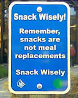 Maine rest area sign -- Snack Wisely Maine rest area sign -- Snack Wisely