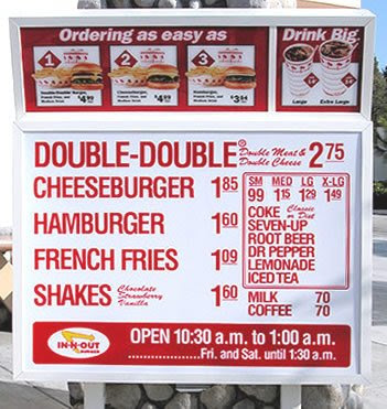 'In and Out, In and Out, That's what hamburger is all about...'