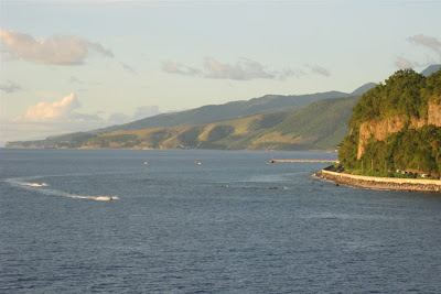 Heading north out of Roseau, Dominica Heading north out of Roseau, Dominica