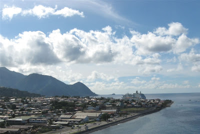 Looking south from Roseau, Dominica Looking south from Roseau, Dominica