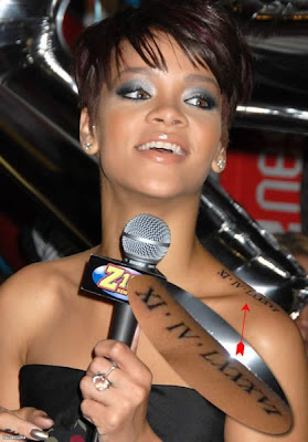 Rihanna Tattoos on Famous And Tattooed
