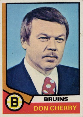Don Cherry Don Cherry, Boston Bruins, Topps, 74-75, NHL, hockey, hockey cards, rookie
