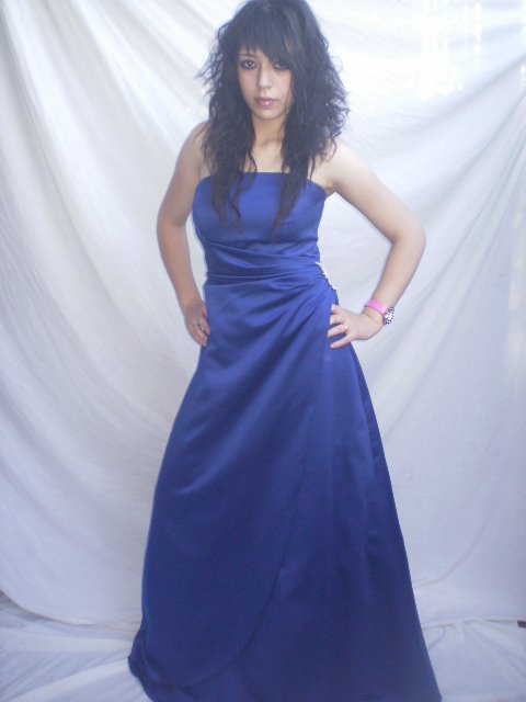 VESTIDO DAVID´S´BRIDAL AZUL BELLO!!