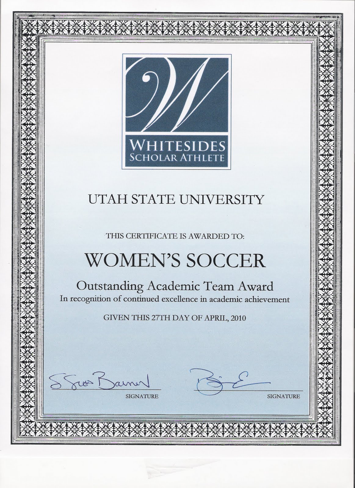Academic Award Template