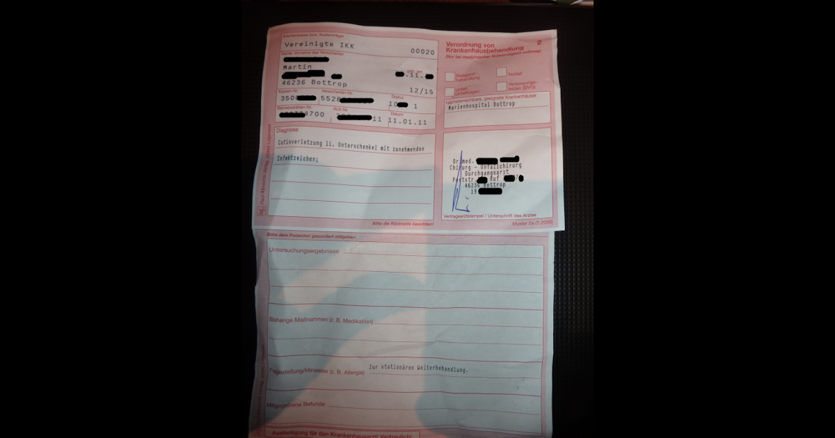 Ich habe genug: Verordnung von Krankenhausbehandlung