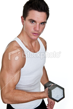 Guy Lifting Weights