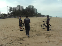 O GAT em ação preventiva na praia de Piedade.