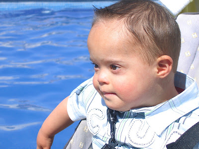 Down-Syndrom, Fotos, Aguascalientes, Mexiko, Maximilian, Baby, Kind, Swimming Pool