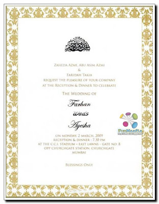 The Wedding Ceremony of Ayesha Takia and Farhan Azmi was held at a private
