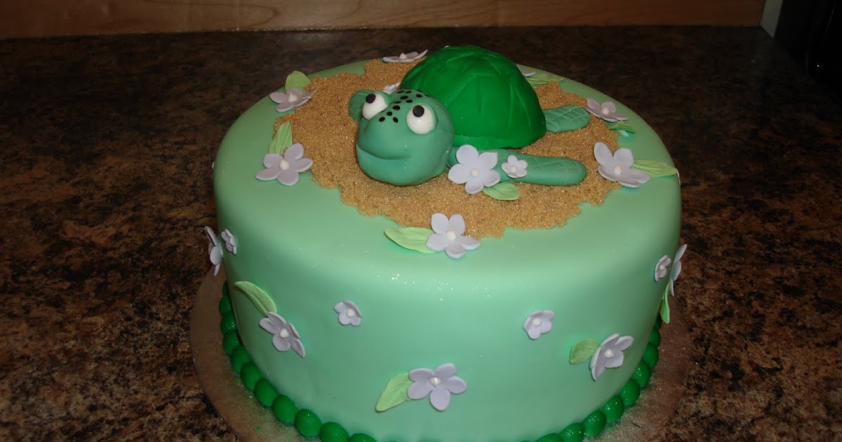 Custom Cakes By Denise: Turtle Birthday cake