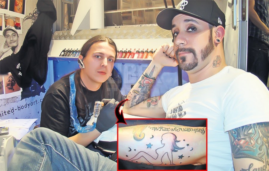 Aj Mclean News A Romanian One Of The Best Cartoonists Did A Tattoo On Aj Mclean From The Backstreet Boys
