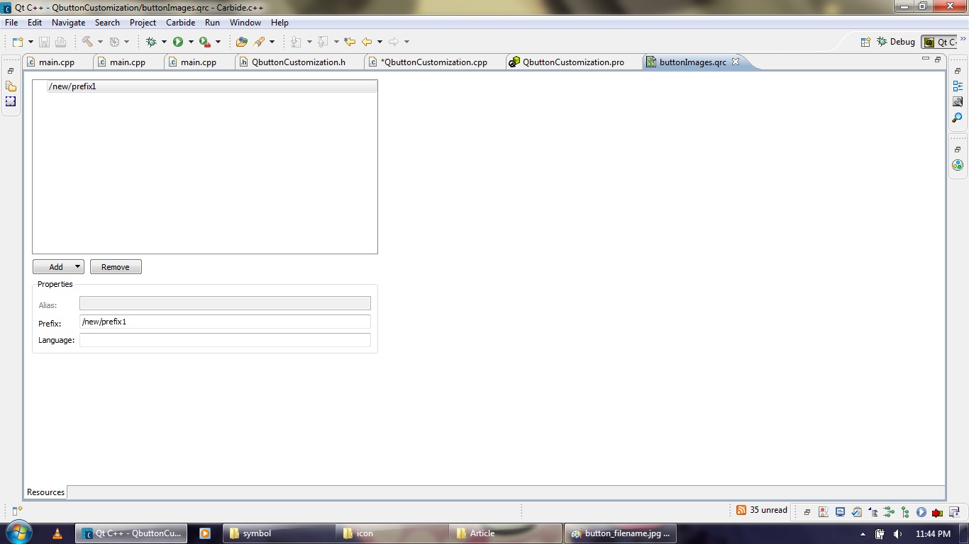 Qt ArticlesQt sample codes,Qt programming How to Add Resources to Project in Qt