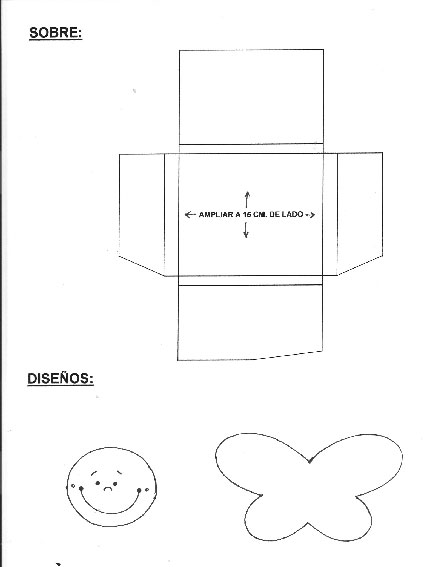 moldes para sobres de tarjetas