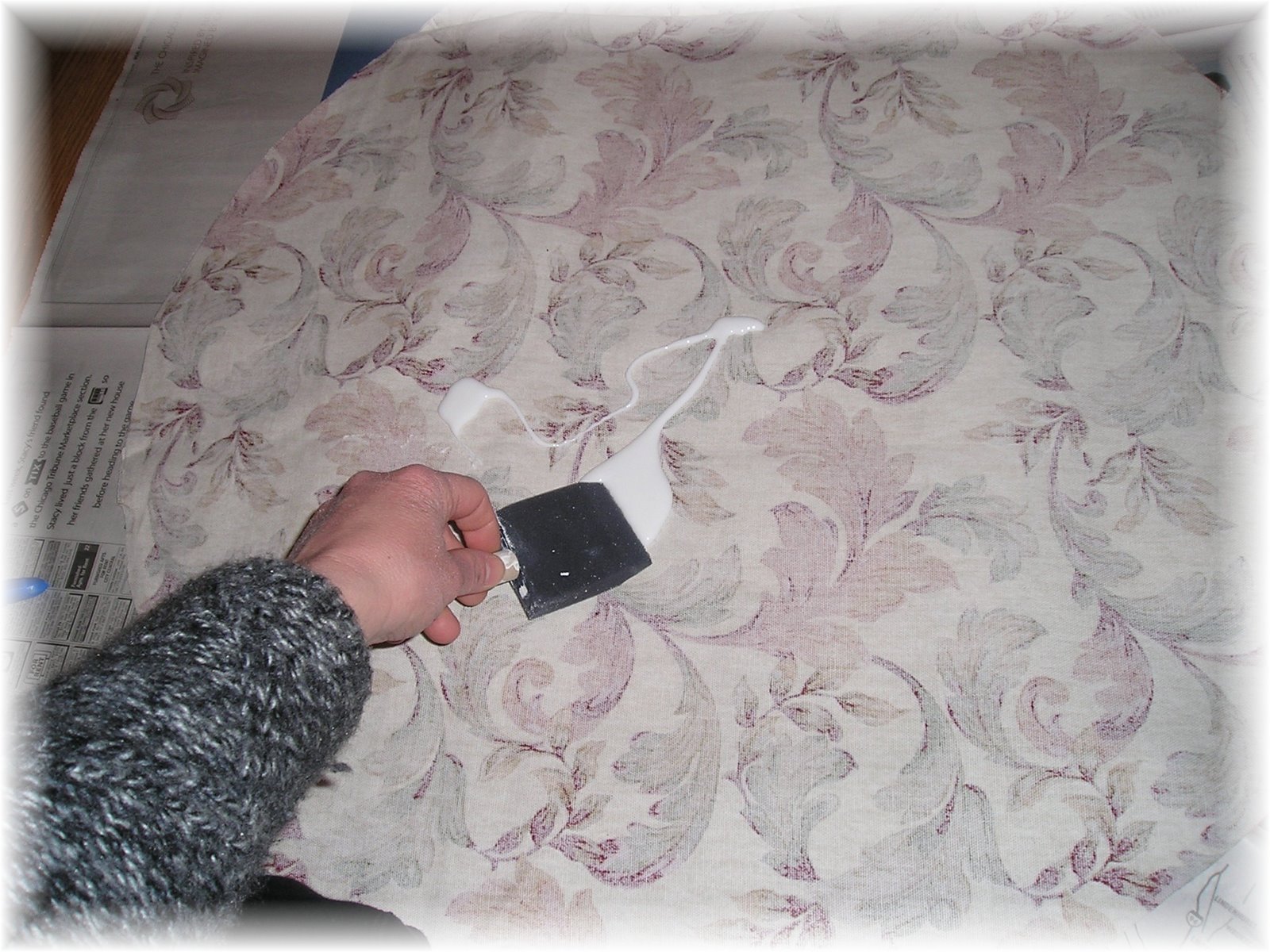 decoupage table top with