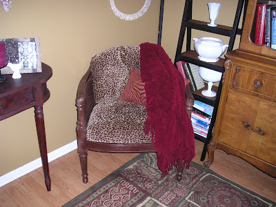 Leopard print brown chair
